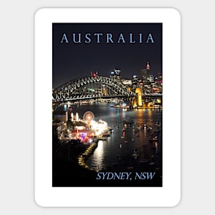 Sydney Night Skyline Sticker